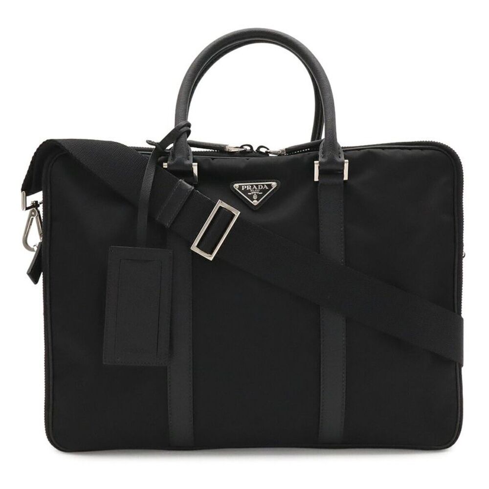 Prada Triangle Logo Business Briefcase 2VE005